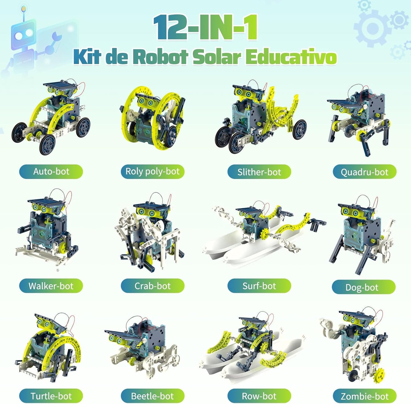 Hot Bee Robot Children, Experiments for Children from 6-10, Gift Boy 8 9 10 11 12 Years, Solar Robot, Toy from 8-12 Years for Boys