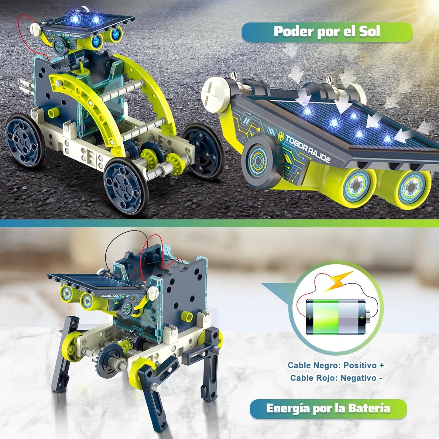 Hot Bee Robot Children, Experiments for Children from 6-10, Gift Boy 8 9 10 11 12 Years, Solar Robot, Toy from 8-12 Years for Boys