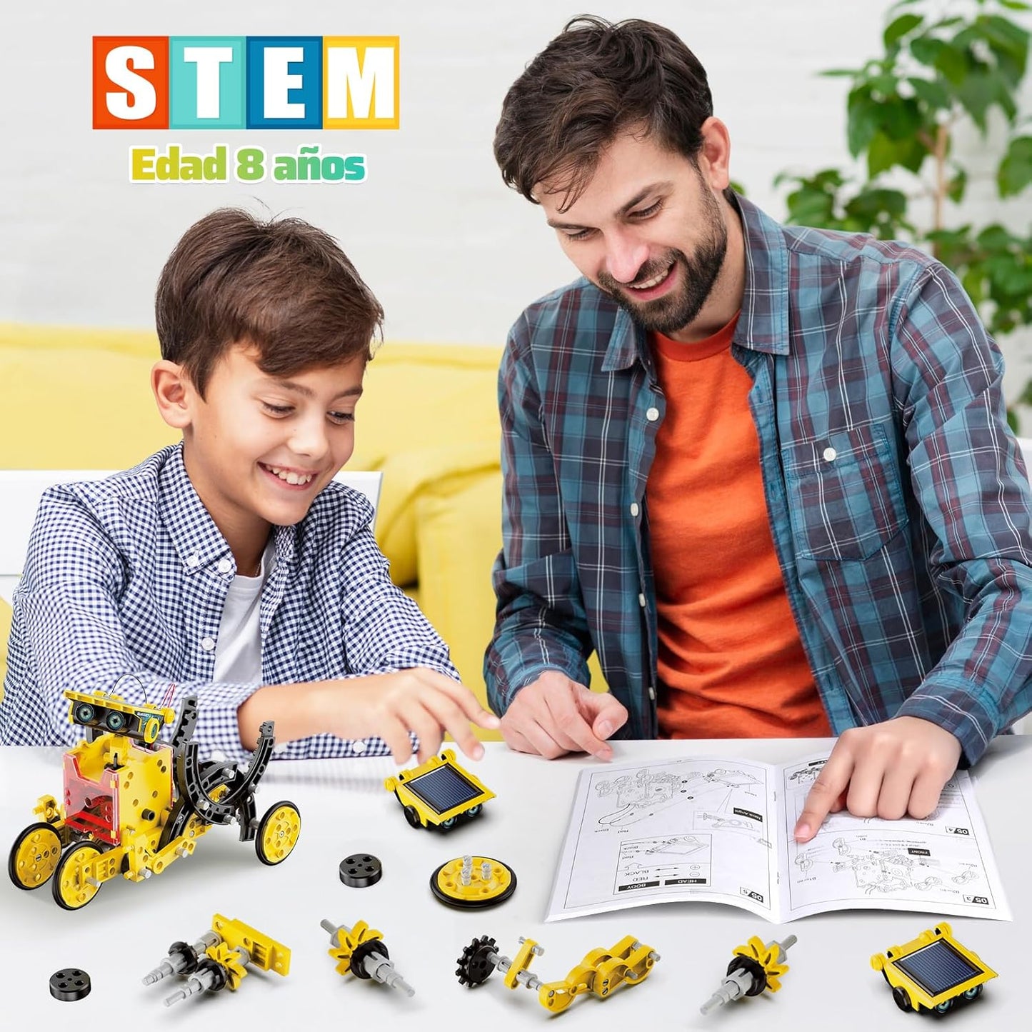 Hot Bee Solar Robot Children, Experiments for Children from 6-10, Gift Boy 8 9 10 11 12 Years, Toy from 8-12 Years for Boys