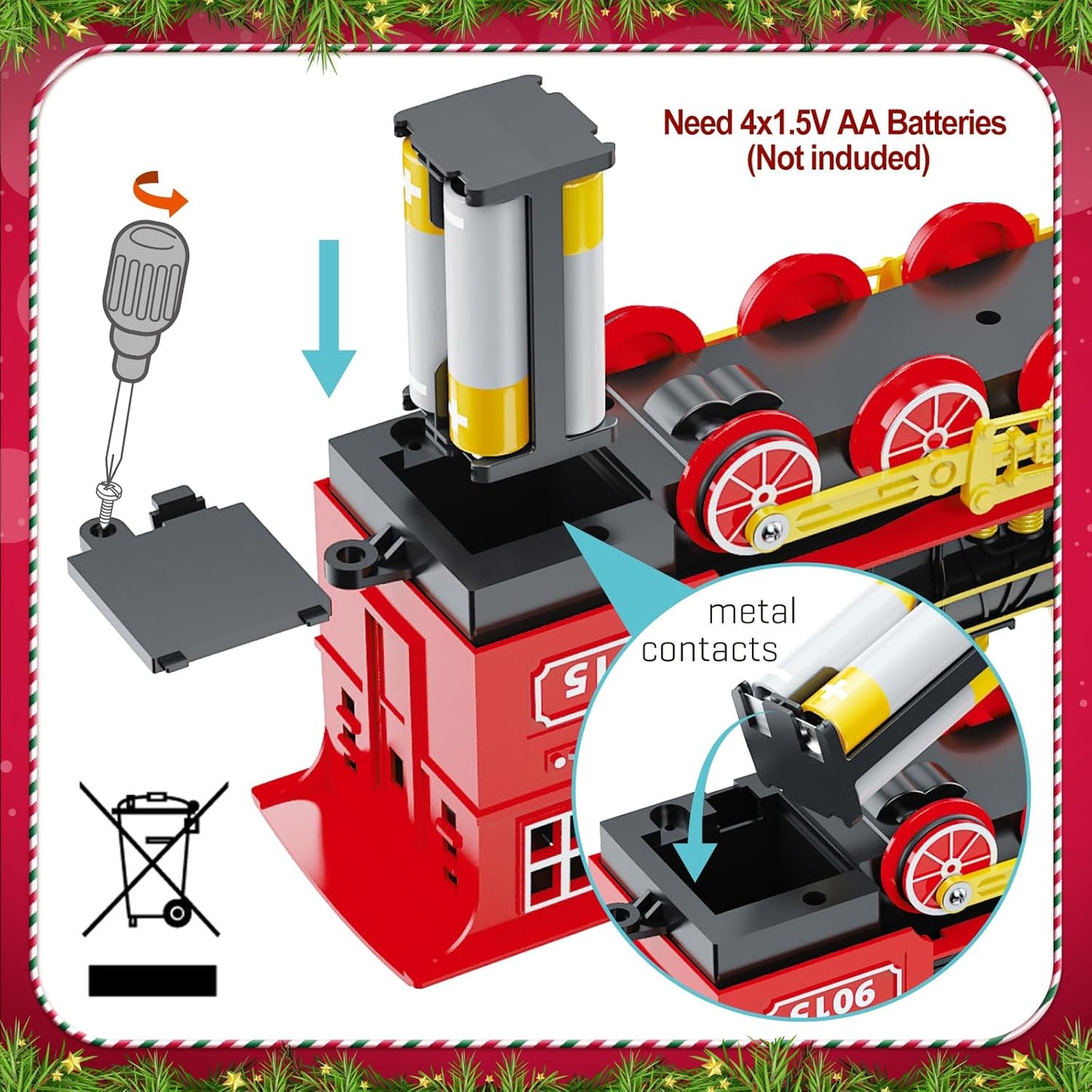 Hot Bee Train Toys Train Steam Locomotive Engine Toy, Smoke, Lights & Sounds, for 3 4 5 6 7+ Year Old Kids