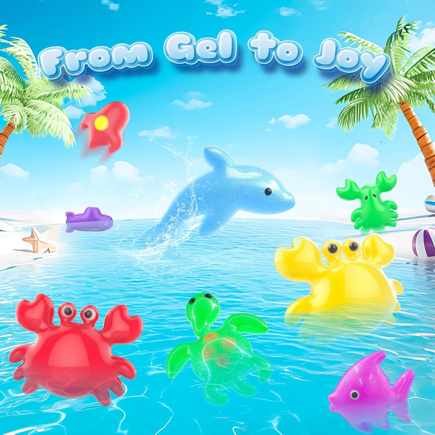 Hot Bee 20 Colours Magic Water, Water Elf Toy Kit, Aqua Fairy Water Gel Kit with 8 Double-Sided Moulds, 10 Glitter Gels Kids Toys DIY Aqua Fairy, Creative Crafts & Art Kit Gifts for Girls Ages 5 6 7 8