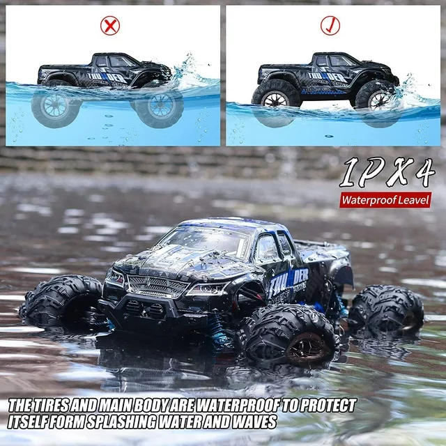 Brushless RC Cars for Adults,1:16 Scale 4WD 2.4 GHz Off Road High Speed 55KM/H RC Monster Truck Toy Gifts for Kid and Adults